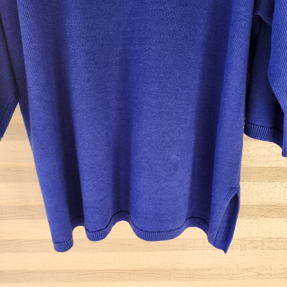 Eileen Fisher blue linen blend sweater - Picture 10 of 12
